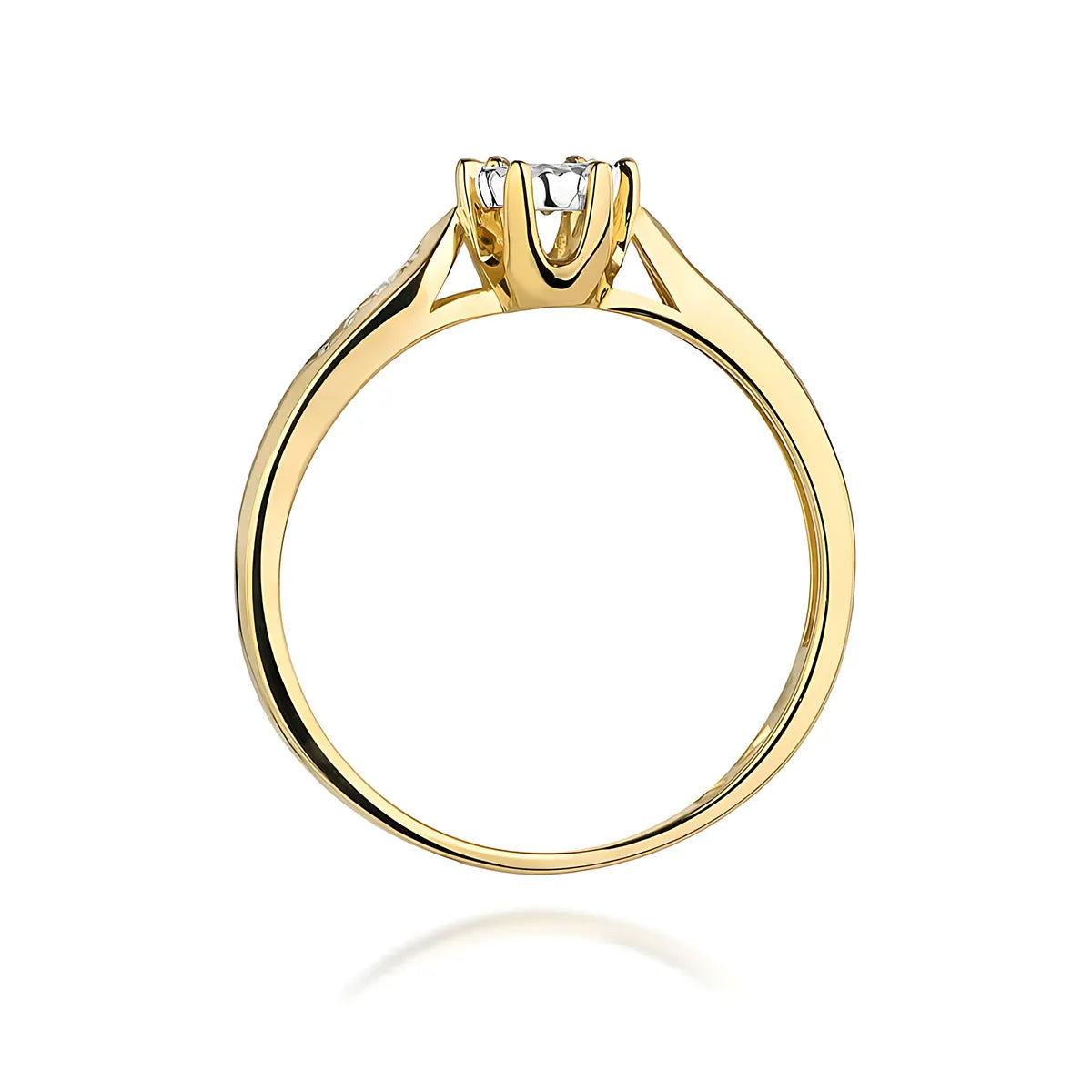 zlatý prsten s diamanty 0,08 ct a 0,052 ct w0328-diw-01