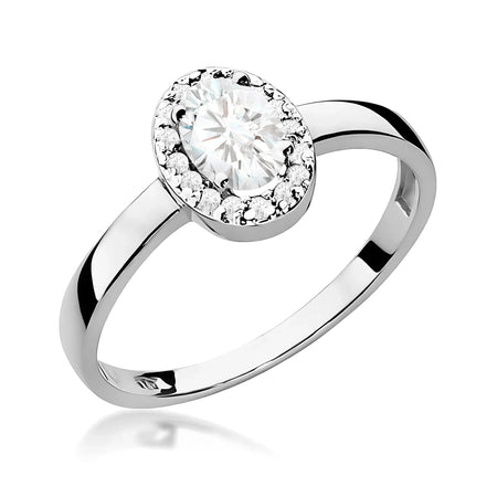 Lab-grown Diamond Engagement Ring in 585 White Gold