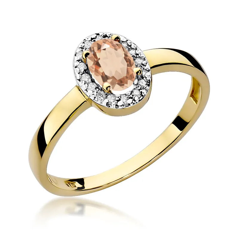 zlatý prsten s 0,40ct morganitem a 0,08ct diamanty w0330-mop-01