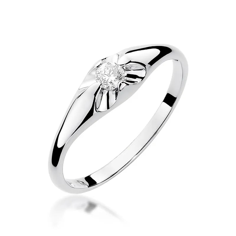 zlatý prsten s diamantem 0,10 ct w0331-diw-01