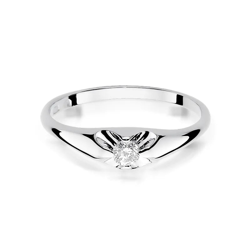 zlatý prsten s diamantem 0,10 ct w0331-diw-01