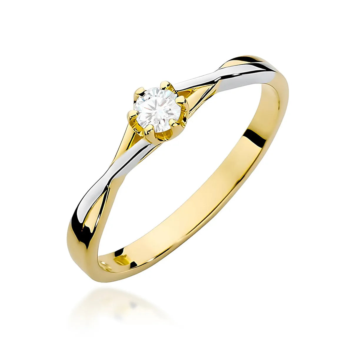 zlatý prsten s diamantem 0,12 ct w0340-diw-02