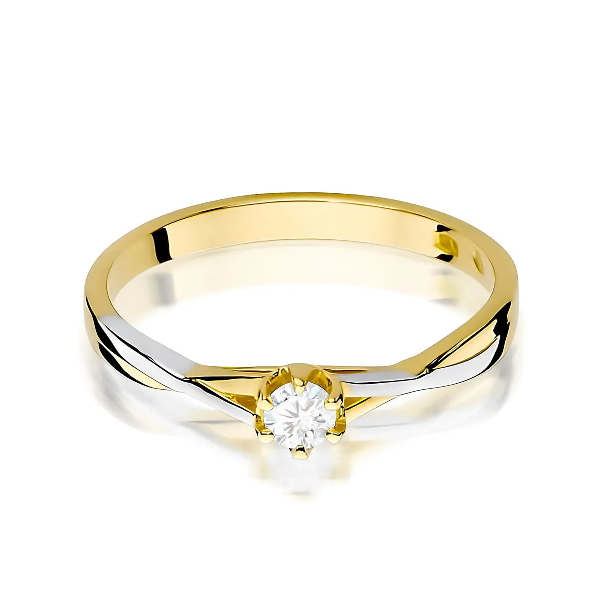 zlatý prsten s diamantem 0,12 ct w0340-diw-02
