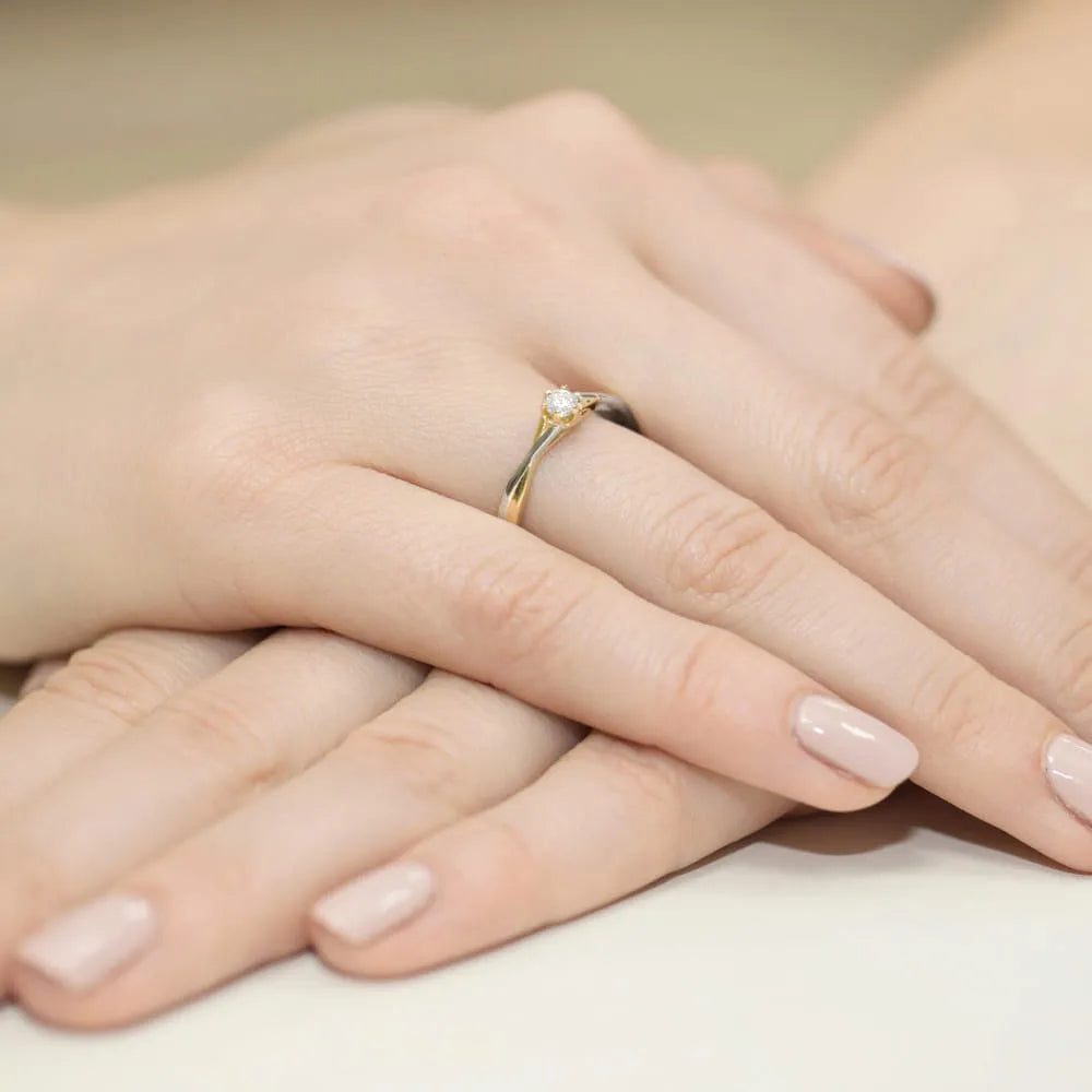 zlatý prsten s diamantem 0,12 ct w0340-diw-02