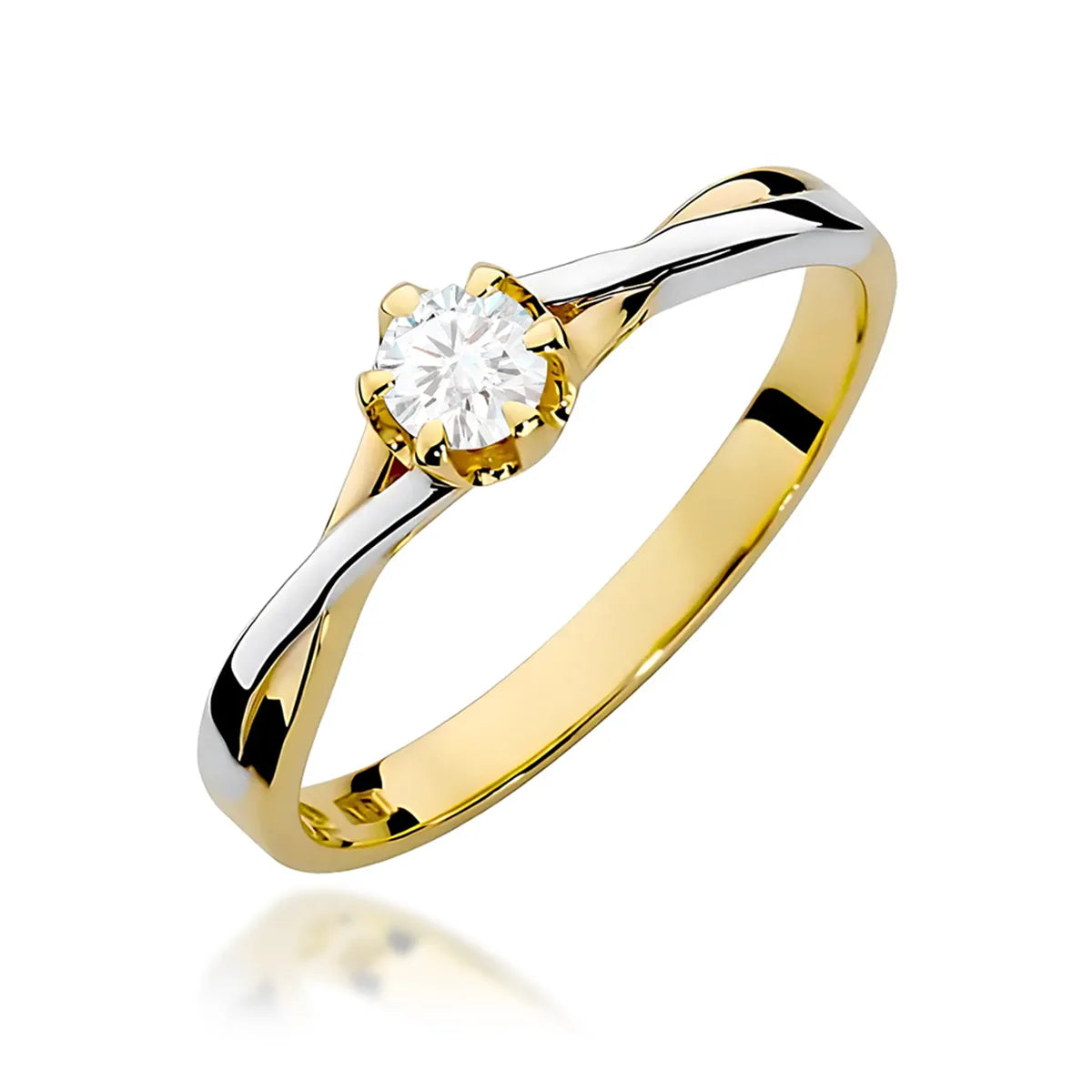 zlatý prsten s diamantem 0,23 ct w0340-diw-06