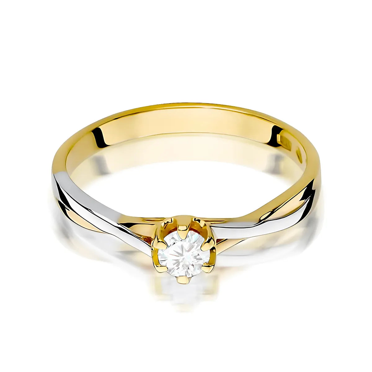 zlatý prsten s diamantem 0,23 ct w0340-diw-06