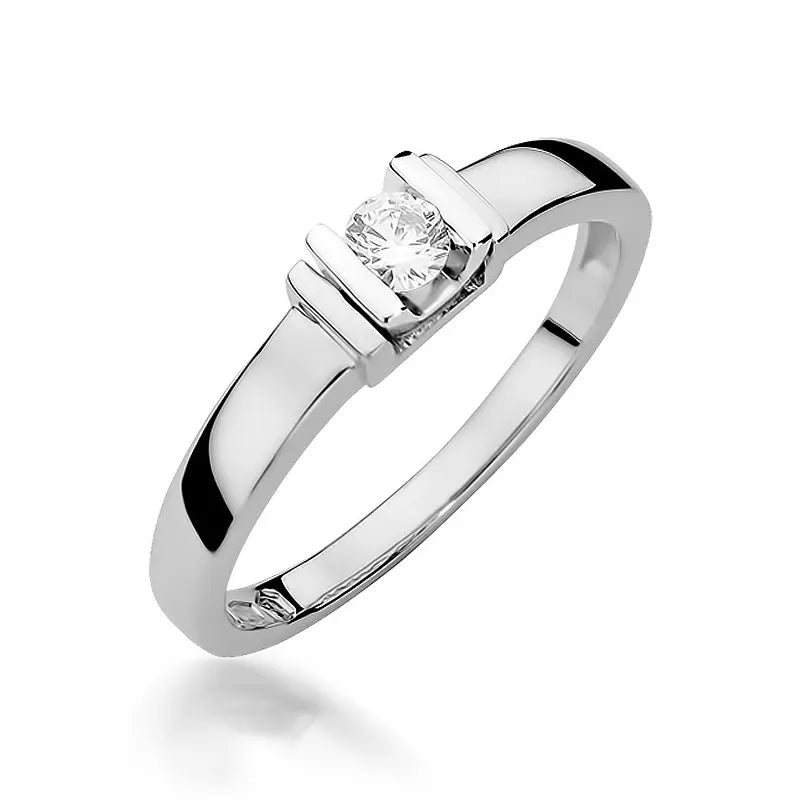 zlatý prsten s diamantem 0,10 ct w0343-diw-01