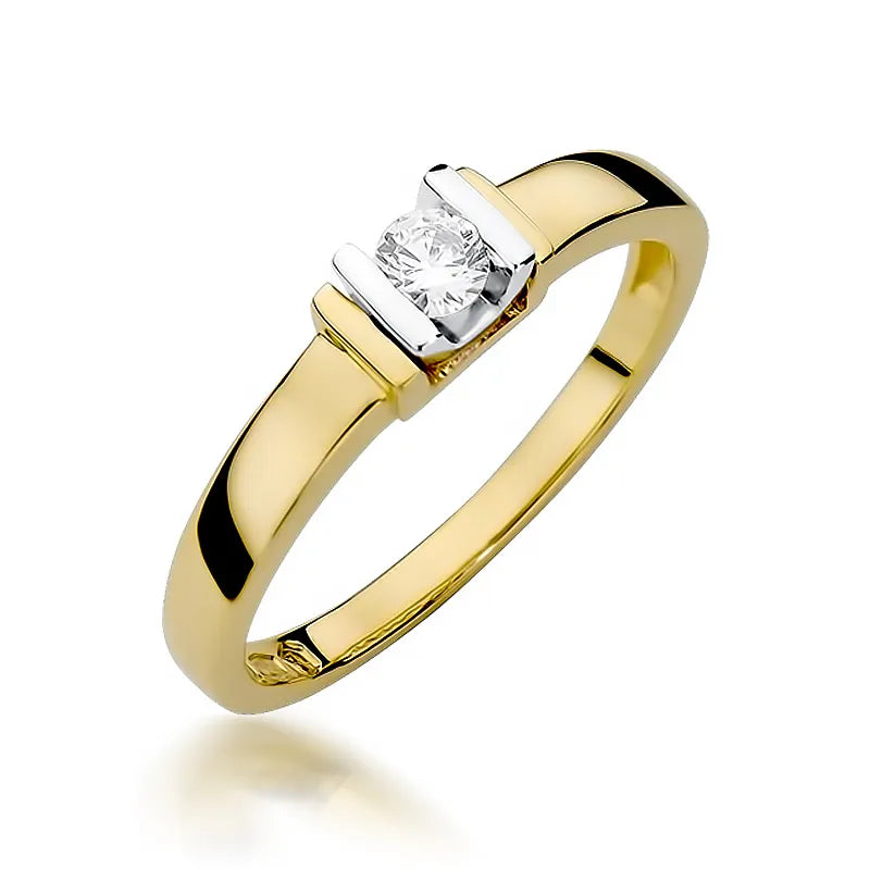 zlatý prsten s diamantem 0,10 ct w0343-diw-01