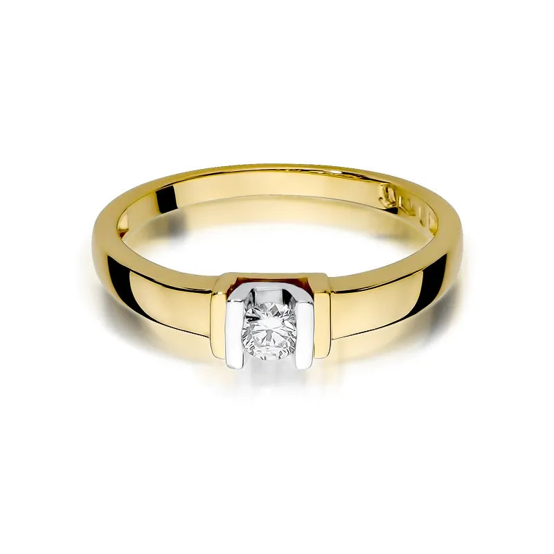 zlatý prsten s diamantem 0,10 ct w0343-diw-01