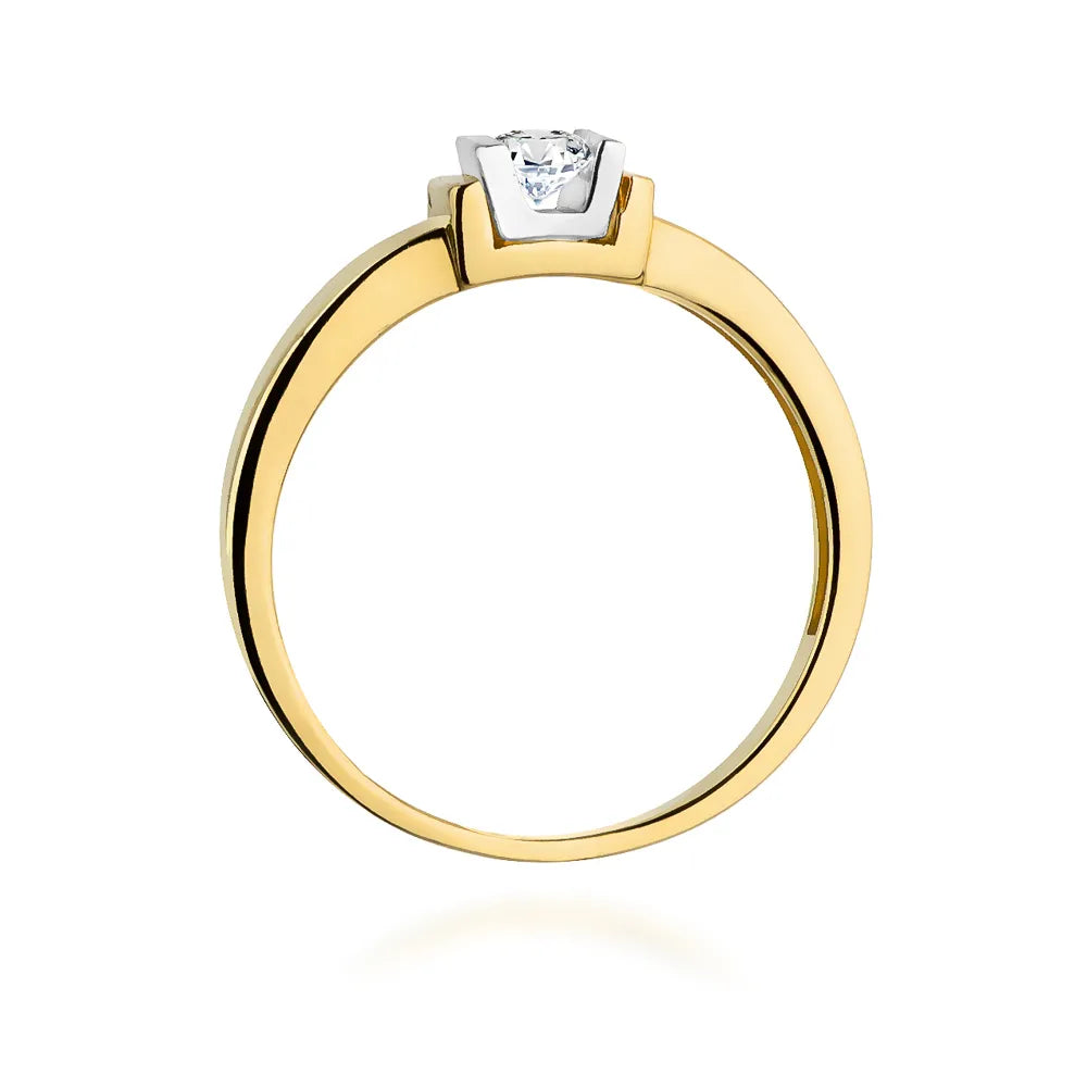 zlatý prsten s diamantem 0,10 ct w0343-diw-01
