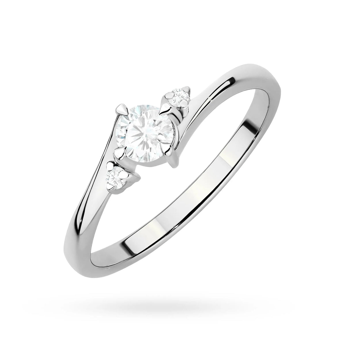 zlatý prsten s laboratorními diamanty 0,10 ct a 0,017 ct w0346-ldw-01