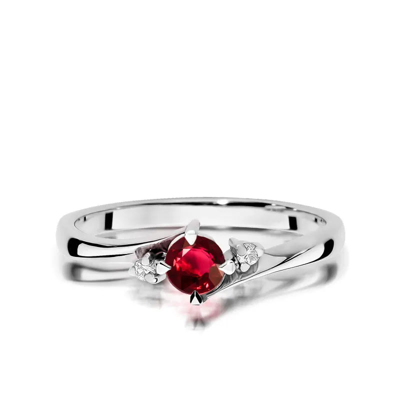 zlatý prsten s 0,30ct rubínem a 0,029ct diamanty w0346-rur-02