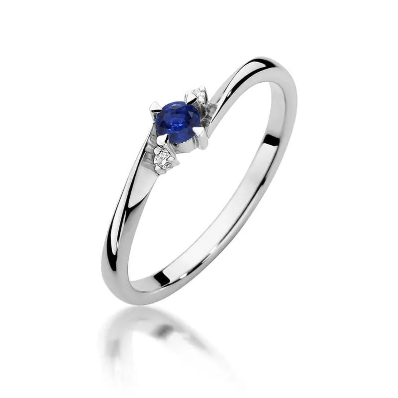 zlatý prsten s 0,15ct safírem a 0,017ct diamanty w0346-sab-01