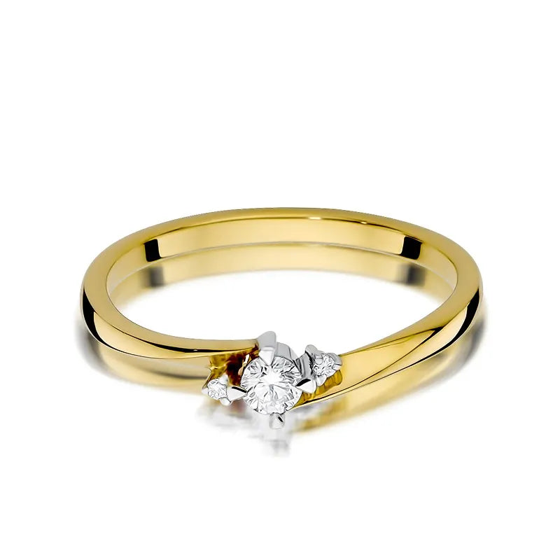 zlatý prsten s diamanty 0,10 ct a 0,017 ct w0346-diw-01