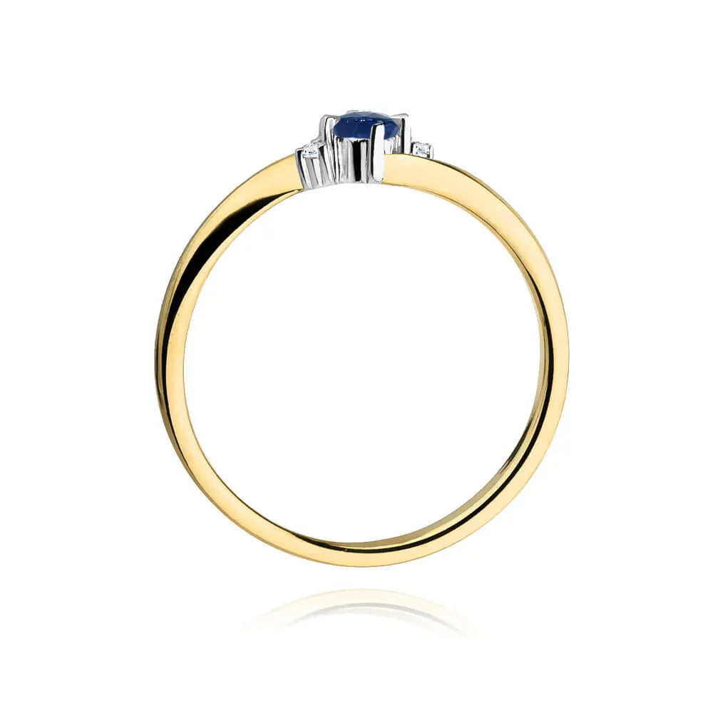 zlatý prsten s 0,15ct safírem a 0,017ct diamanty w0346-sab-01
