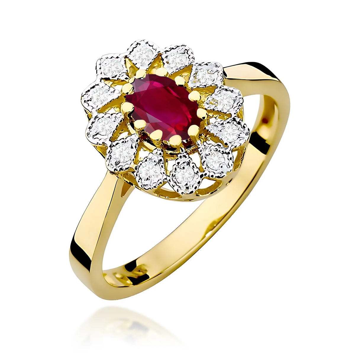zlatý prsten s 0,60ct rubínem a 0,103ct diamanty w0354-rur-01