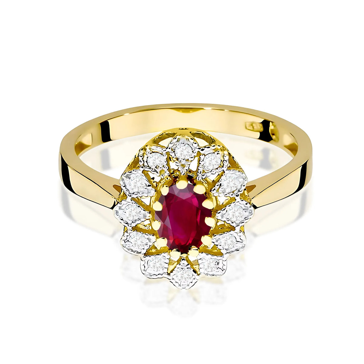zlatý prsten s 0,60ct rubínem a 0,103ct diamanty w0354-rur-01
