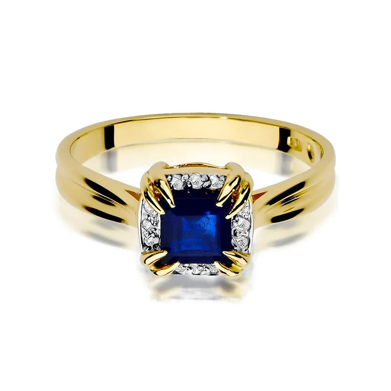 zlatý prsten s 0,70ct safírem a 0,06ct diamanty w0358-sab-01
