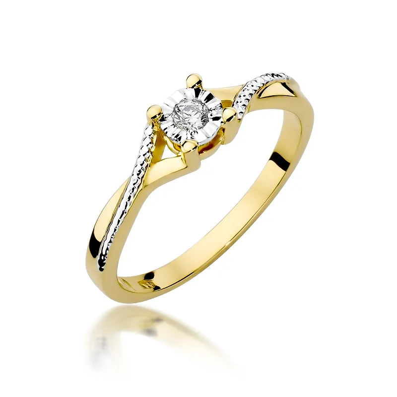 zlatý prsten s diamantem 0,08 ct w0361-diw-01