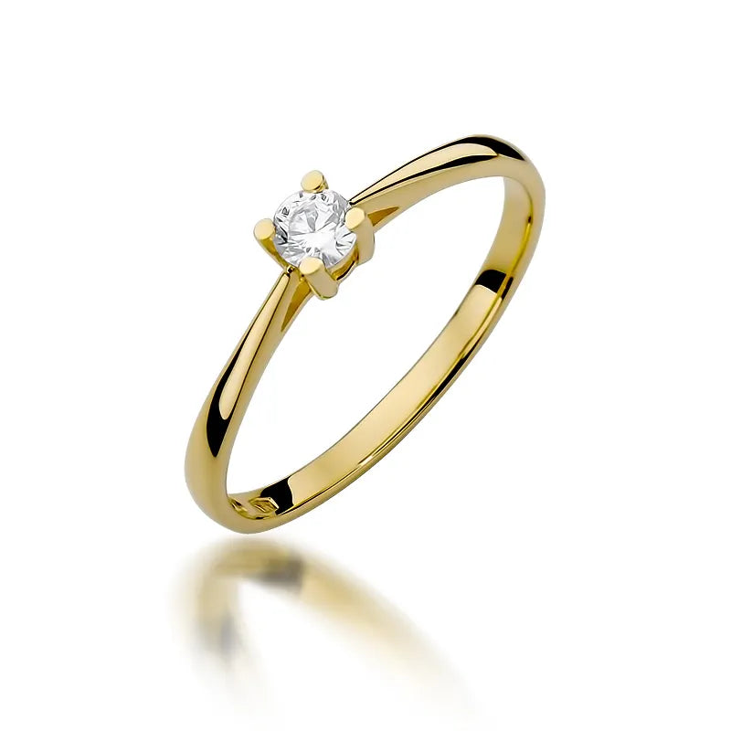 zlatý prsten s diamantem 0,15 ct w0367-diw-01