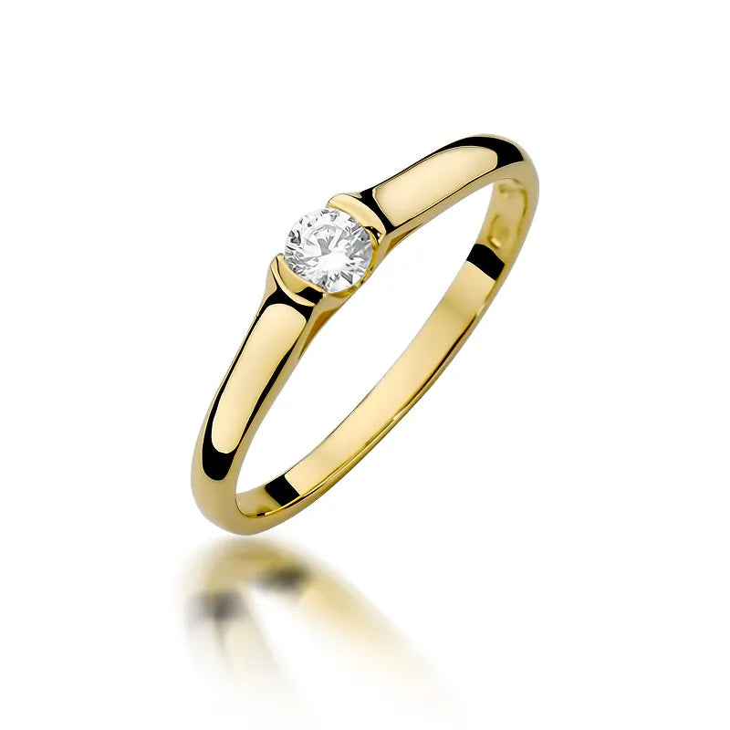 zlatý prsten s diamantem 0,15 ct w0369-diw-01