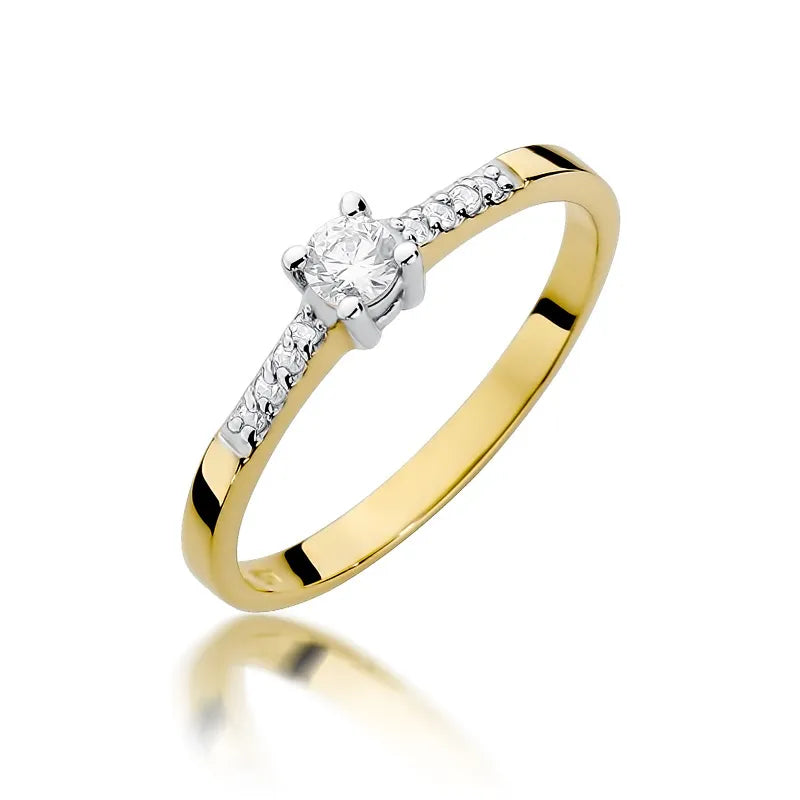 zlatý prsten s diamanty 0,15 ct a 0,069 ct w0382-diw-01