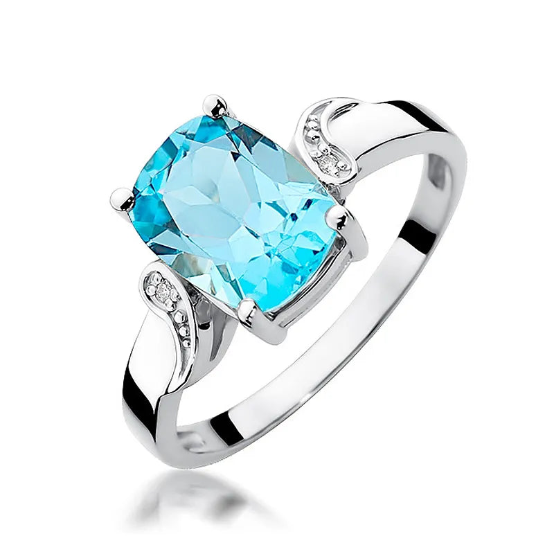 zlatý prsten se 2,40ct topazem a 0,01ct diamanty w0400-tob-01