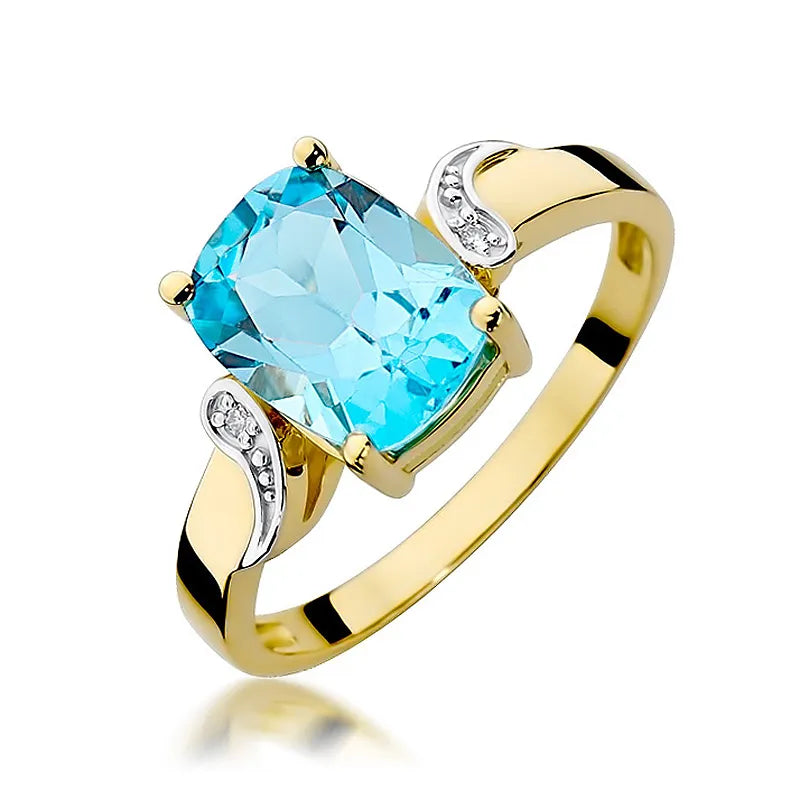 zlatý prsten se 2,40ct topazem a 0,01ct diamanty w0400-tob-01