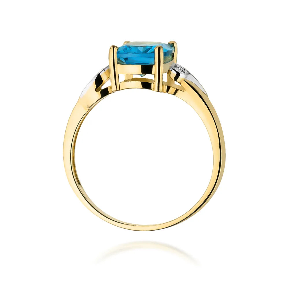 zlatý prsten se 2,40ct topazem a 0,01ct diamanty w0400-tob-01