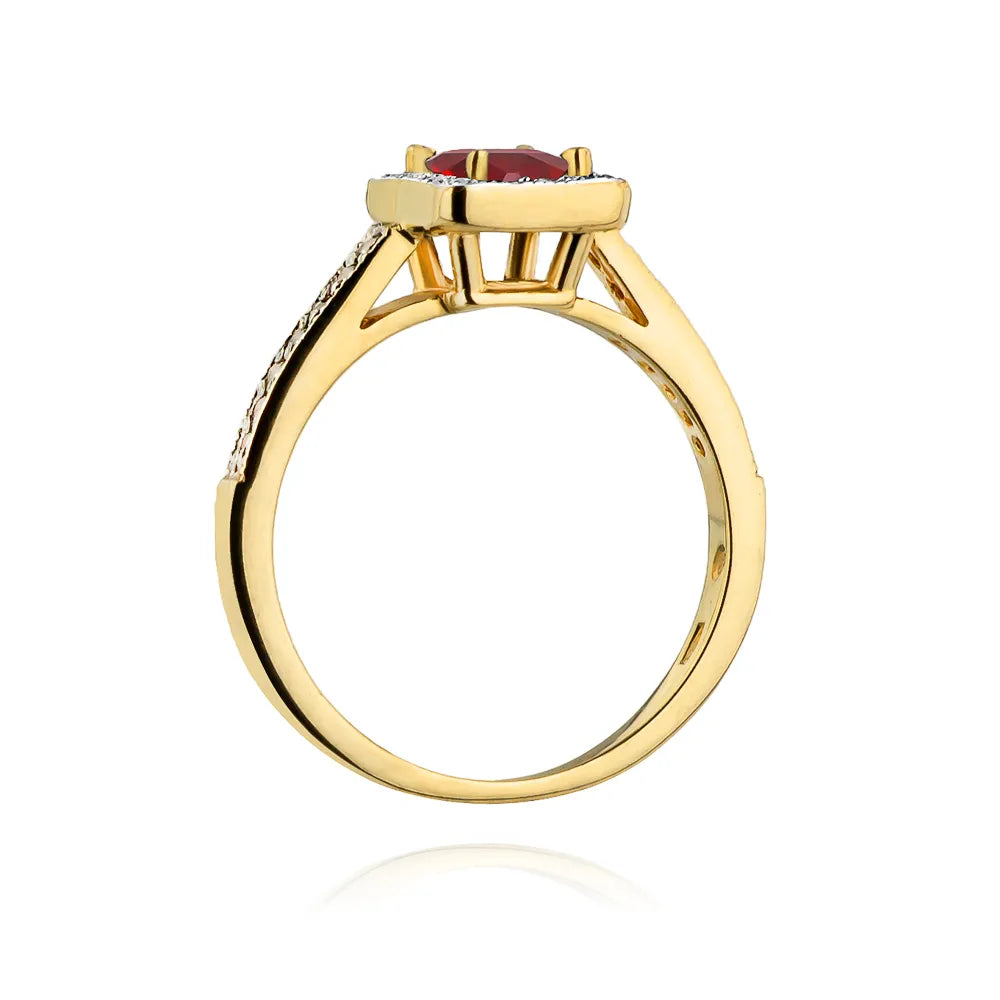 zlatý prsten s 0,80ct rubínem a 0,19ct diamanty w0403-rur-01