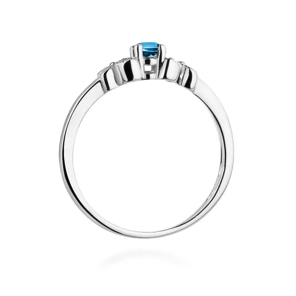 zlatý prsten s topazem 0,15 ct a diamanty 0,02 ct w0414-tob-01
