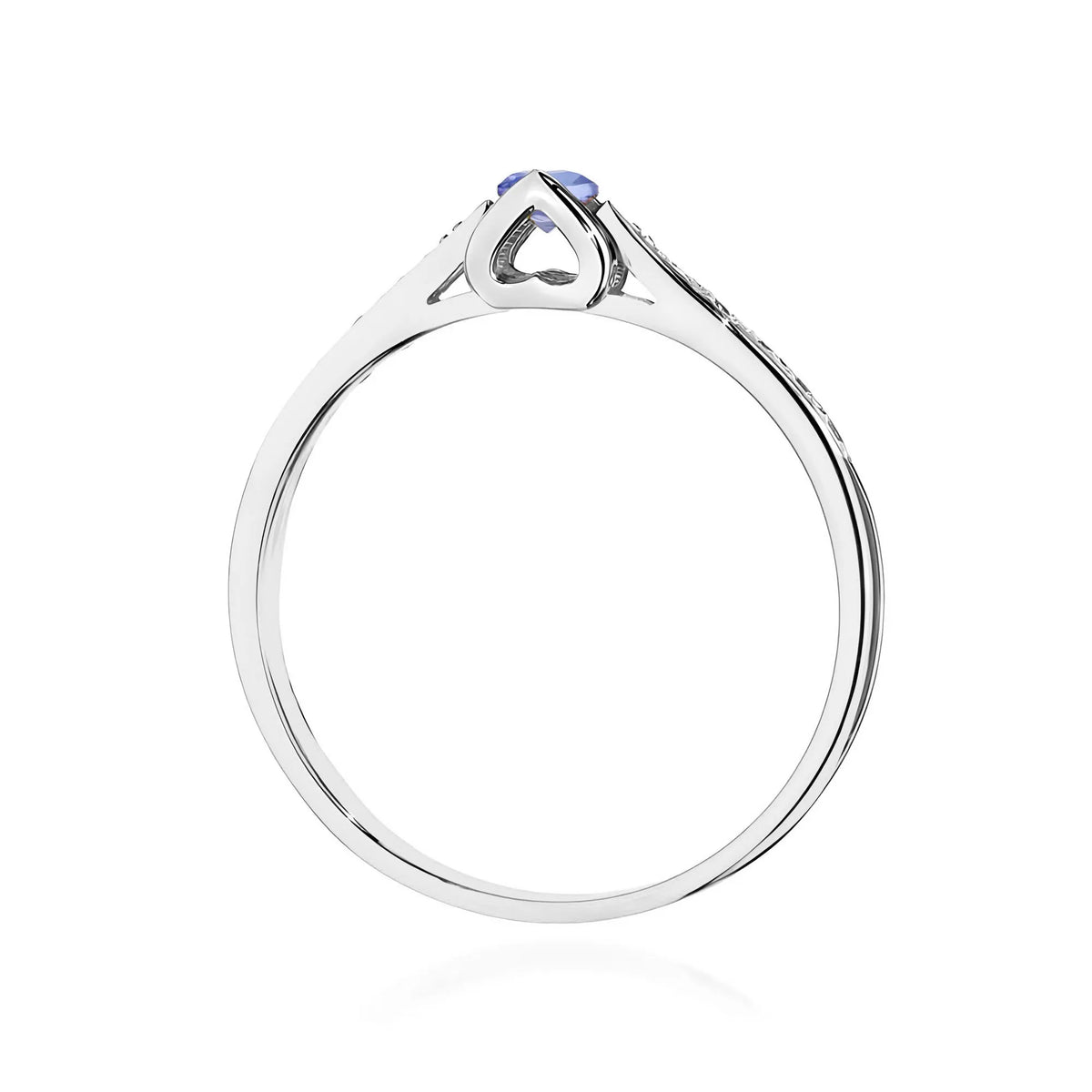 zlatý prsten s 0,15ct tanzanitem a 0,05ct diamanty w0435-tap-01