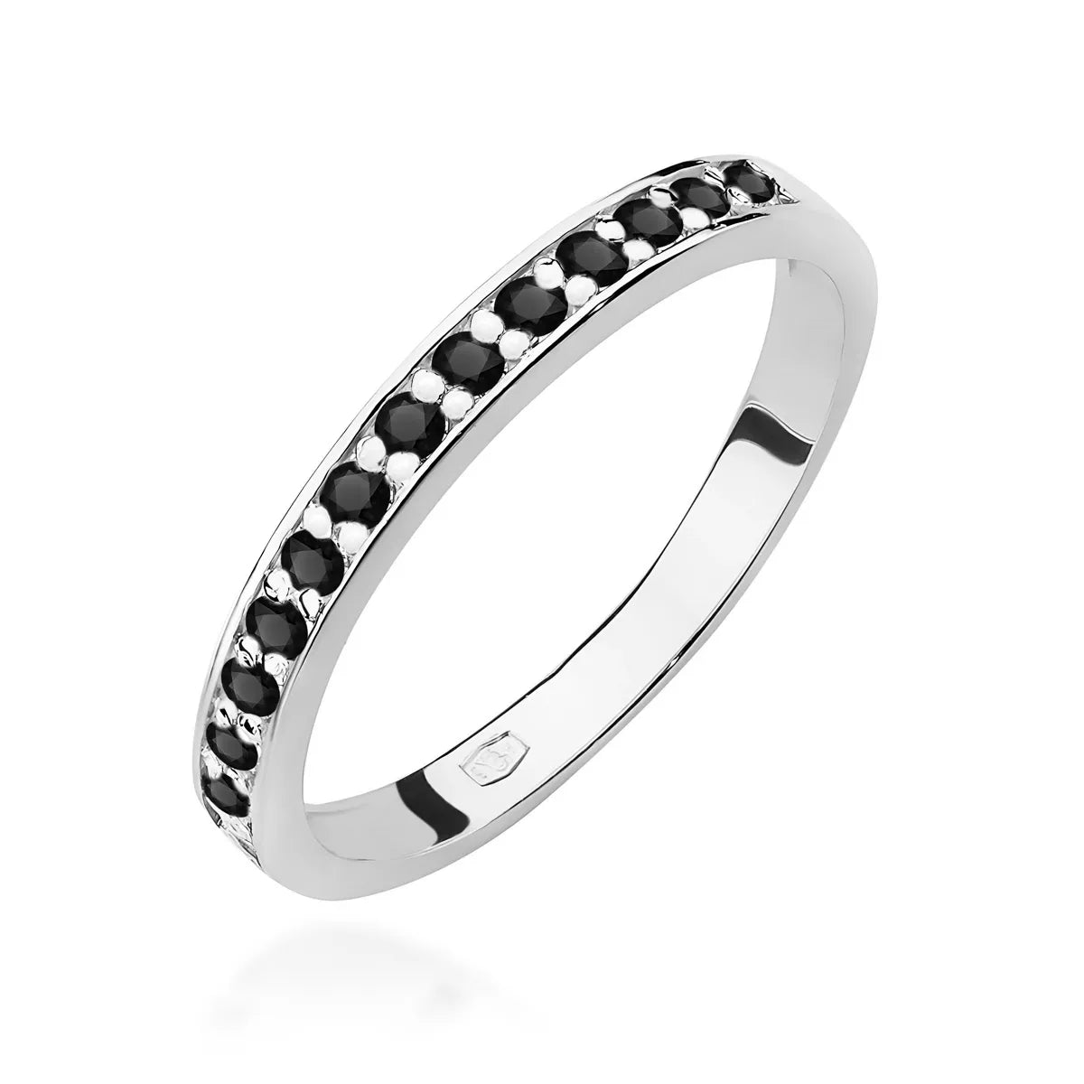 zlatý prsten s 0,20ct černými diamanty w0446-dib-01