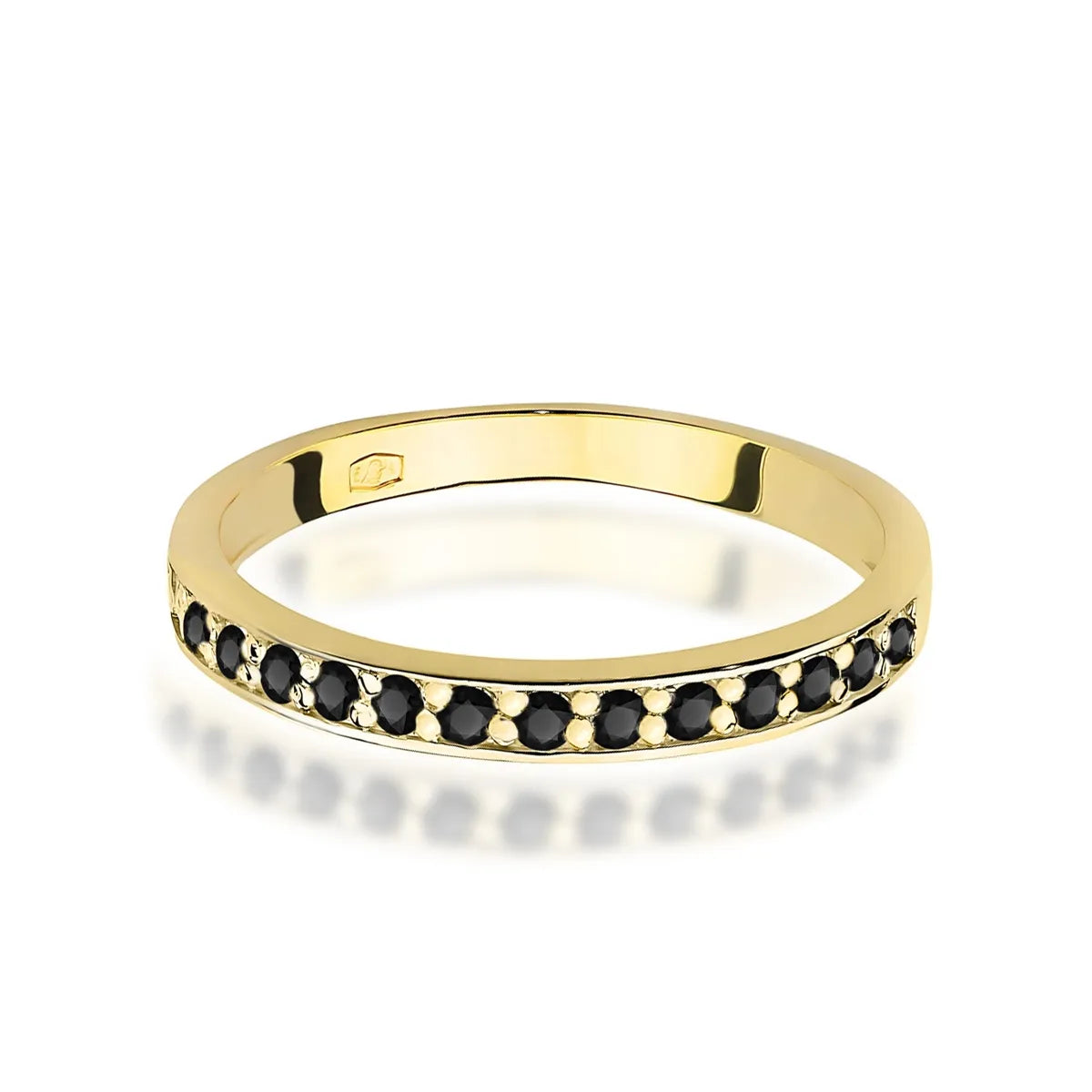 zlatý prsten s 0,20ct černými diamanty w0446-dib-01
