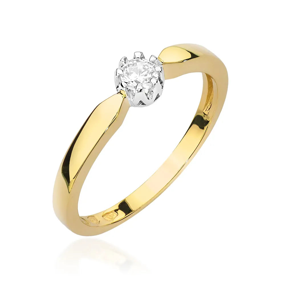 zlatý prsten s diamantem 0,15 ct w0450-diw-02