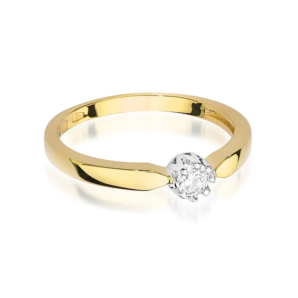 zlatý prsten s diamantem 0,15 ct w0450-diw-02