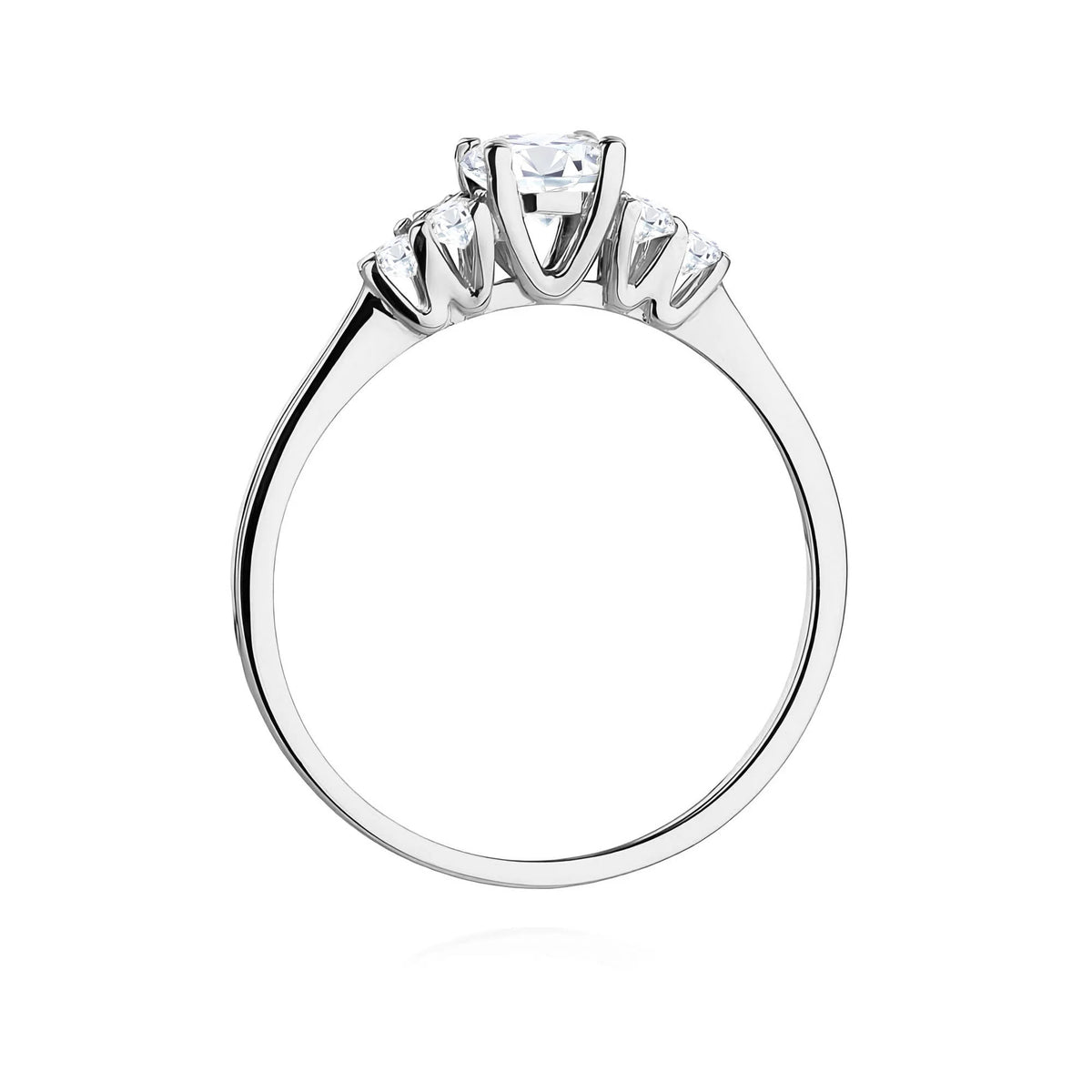 Lab-grown Diamond Engagement Ring in 585 White Gold