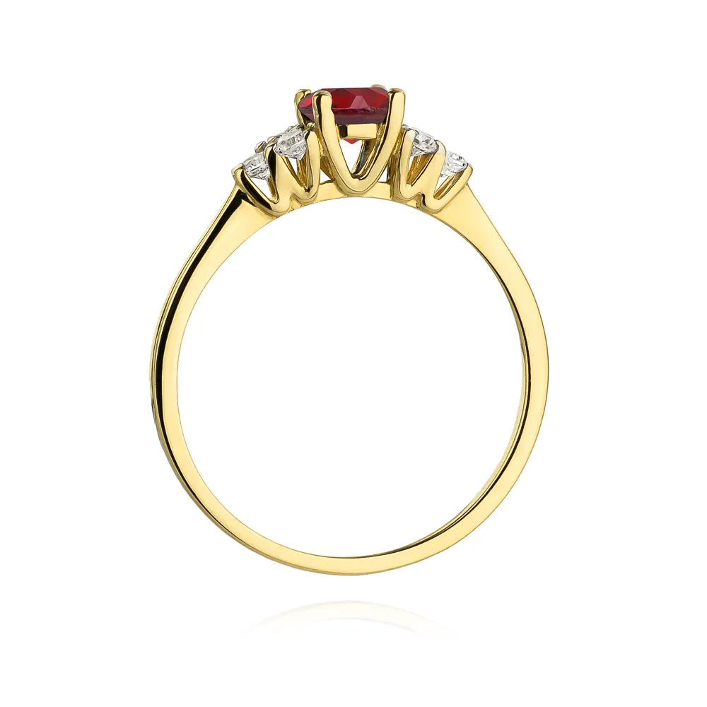 zlatý prsten s 0,60ct rubínem a 0,18ct diamanty w0451-rur-01