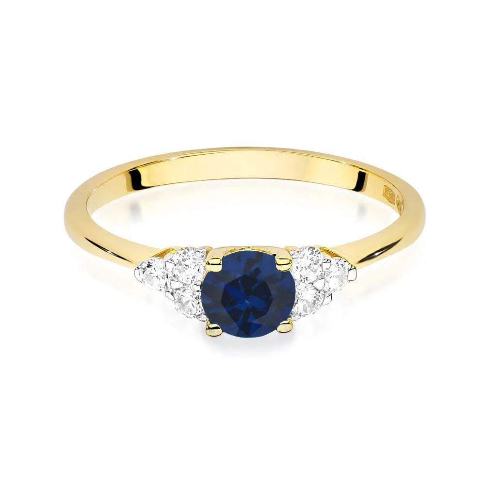 zlatý prsten s 0,50ct safírem a 0,18ct diamanty w0451-sab-01