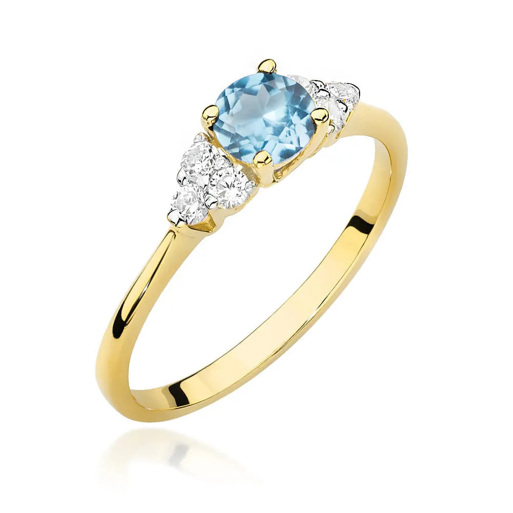 zlatý prsten s topazem 0,50 ct a diamanty 0,18 ct w0451-tob-01
