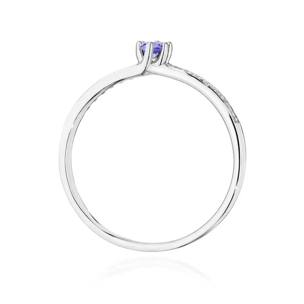 zlatý prsten s 0,15ct tanzanitem a 0,07ct diamanty w0459-tap-01