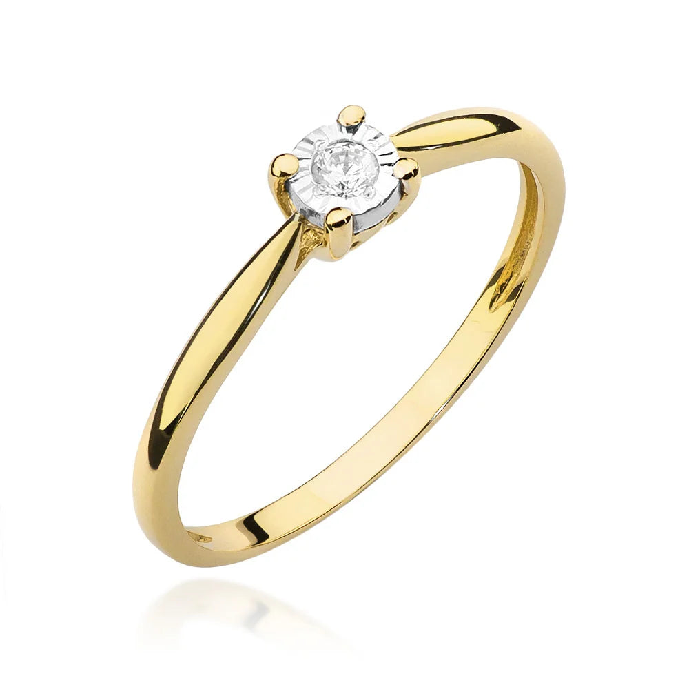 zlatý prsten s diamantem 0,08 ct w0461 diw 03