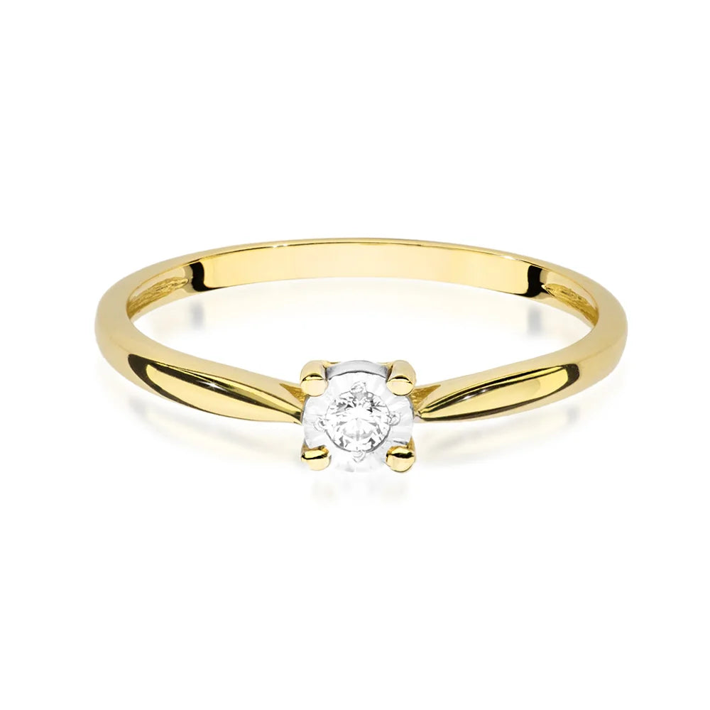 zlatý prsten s diamantem 0,08 ct w0461 diw 03