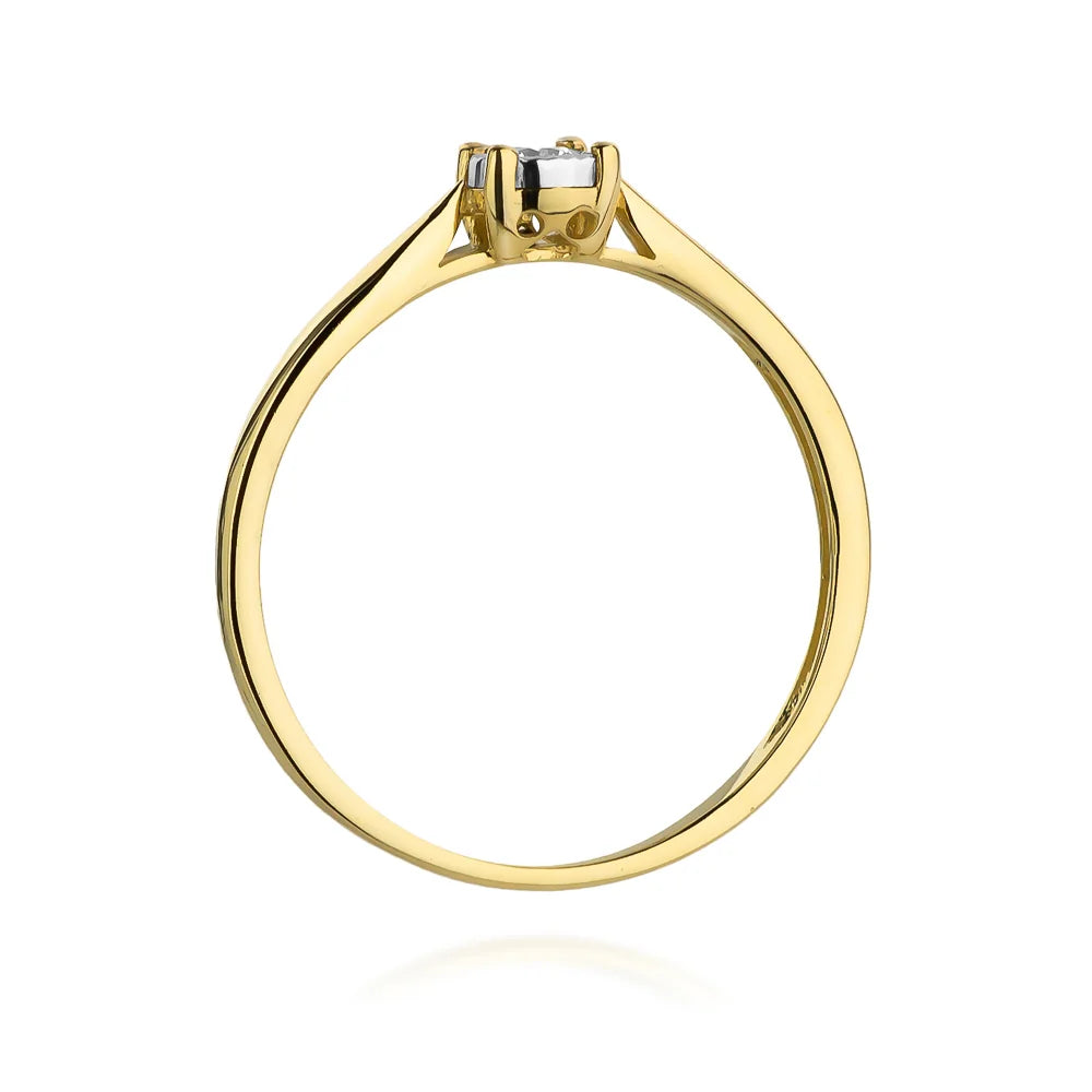 zlatý prsten s diamantem 0,08 ct w0461 diw 03