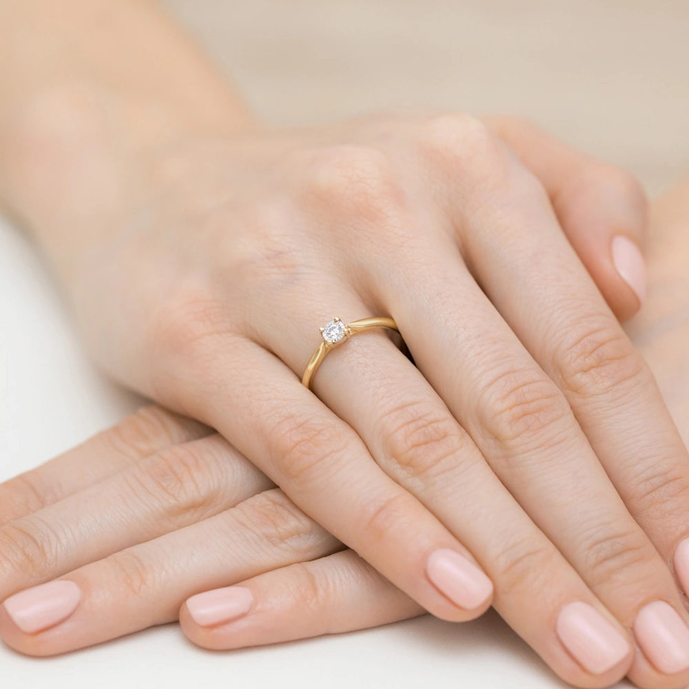 zlatý prsten s diamantem 0,08 ct w0461 diw 03