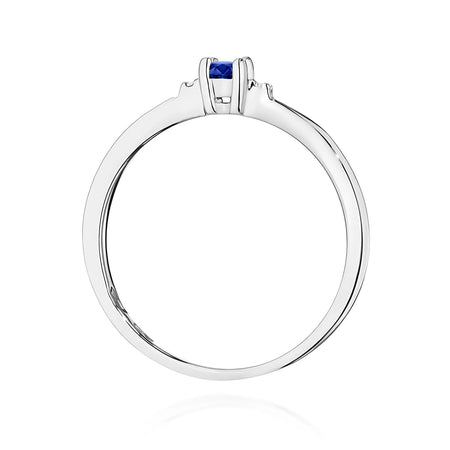zlatý prsten s 0,15ct safírem a 0,01ct diamanty w0464-sab-01