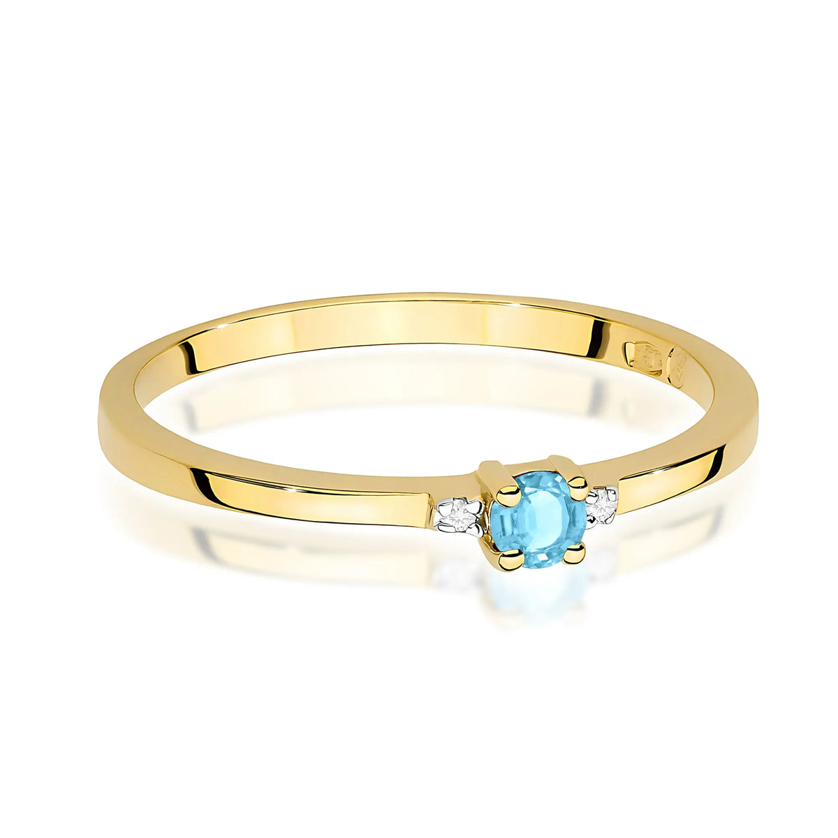 zlatý prsten s 0,15ct rubínem a 0,01ct diamanty w0464-tob-01