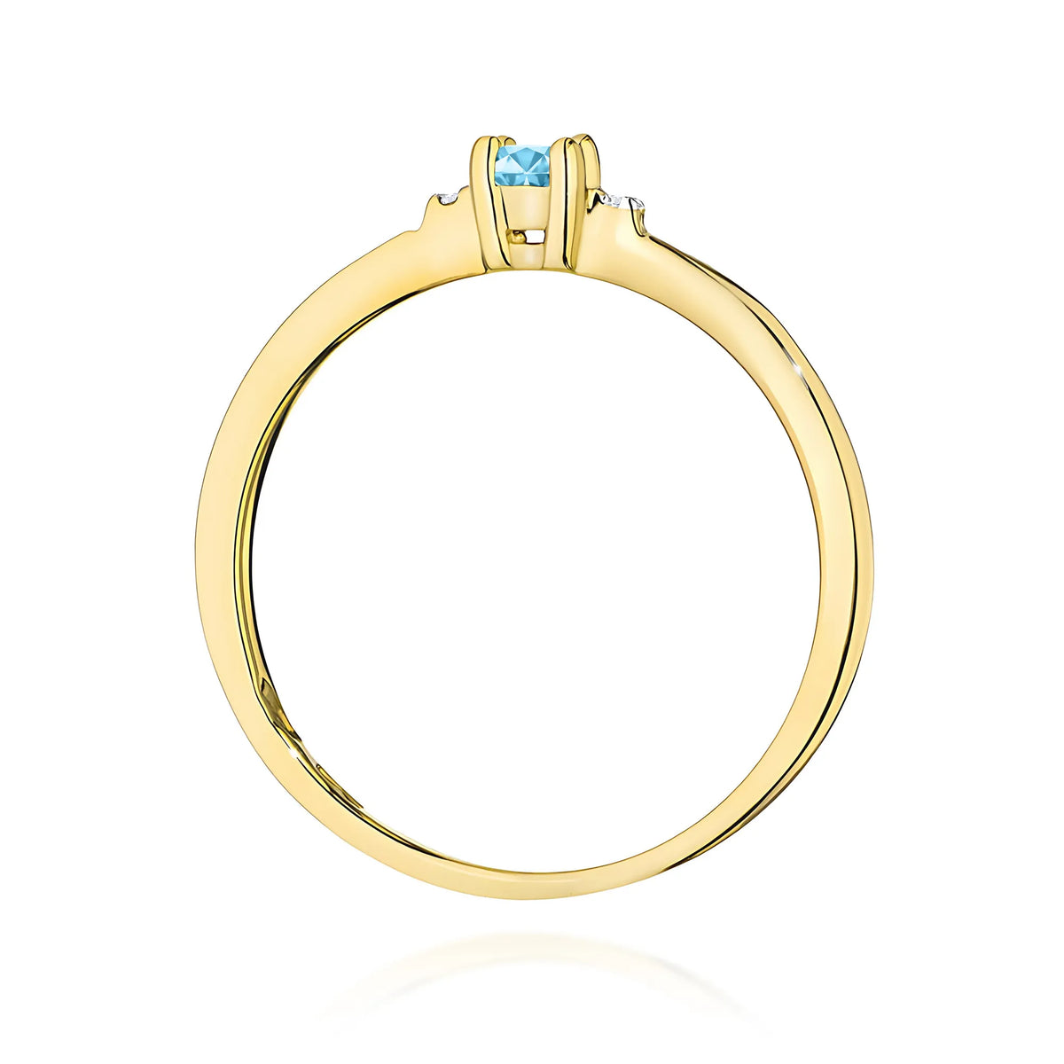zlatý prsten s 0,15ct rubínem a 0,01ct diamanty w0464-tob-01