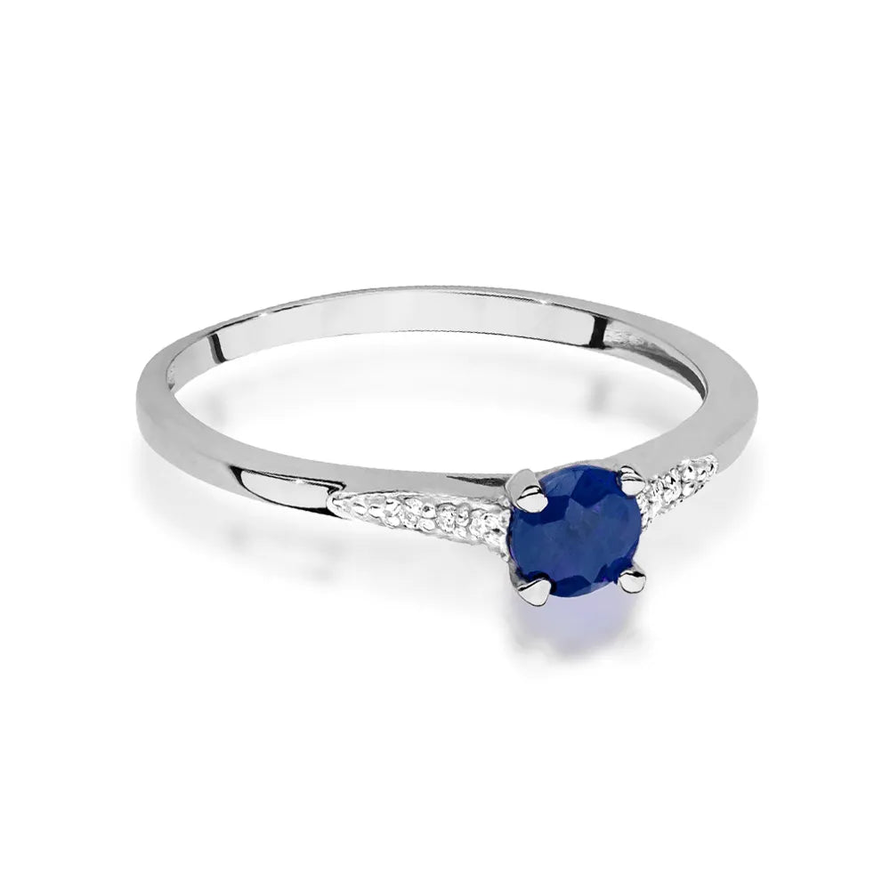 zlatý prsten s 0,30ct safírem a 0,03ct diamanty w0466-sab-01