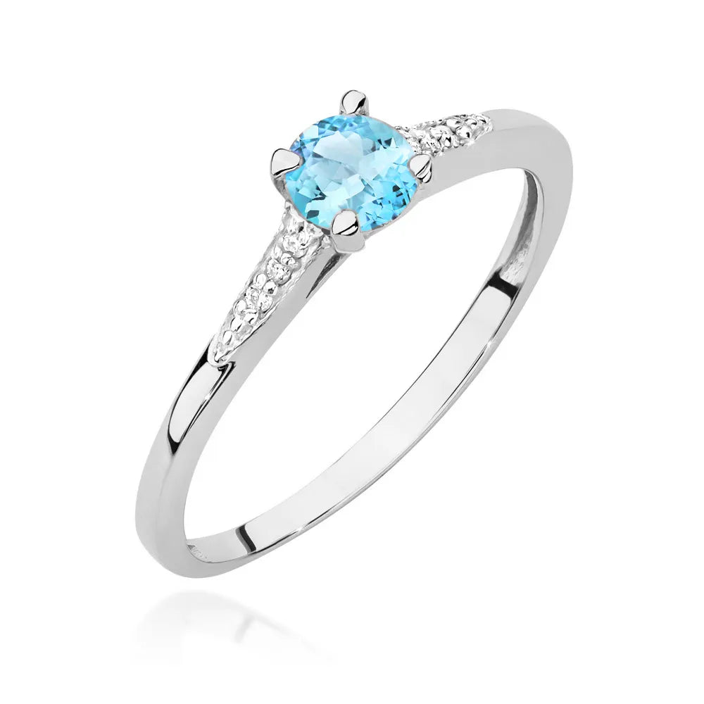 zlatý prsten s topazem 0,25 ct a diamanty 0,03 ct w0466-tob-01